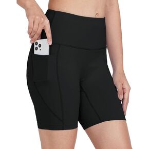 Women's 3"/6" Swim Shorts with Liner Pockets High Waisted Bathing Shorts Bottoms Tummy Control UPF 50+