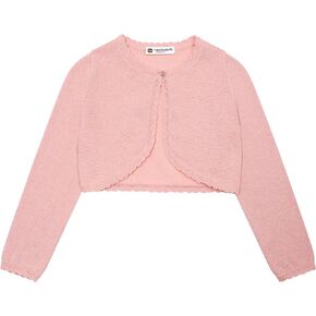 BlackButterfly Girls Long Sleeve Sparkle Cardigan Childrens Kids Bolero Shrug