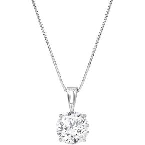 La4ve Diamonds 1 1/2 Carat Diamond, 14K White Gold 4 Prong Set Round-cut Lab Grown Diamond Solitaire Stud Pendant Necklace (J, VS-SI) Jewelry for Women| Gift Box Included in Kuwait