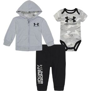 Under Armour boys 3-piece Set, Bodysuit, Graphic T-shirt and Shorts, Crew NecklineClothing Set
