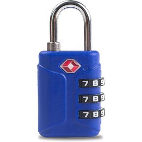 TSA Approved Locks Mini Combination Padlock Travel Luggage Suitcase Backpack Zipper Small Combo Lock Lightweight 3 Digit Code Number Padlock for Gym School Locker Tool Box (1, Black)