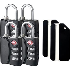ZGSJ TSA Travel Luggage Locks with Indicator,Metal Luggage Lock TSA Zinc Alloy with 2 Luggage Tag