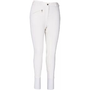 TuffRider Ladies Rib Full Seat Breech 28R White