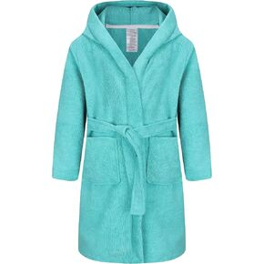 Kids Soft Towel Hooded Robe Cotton Bathrobe for Girls 5-16 Years in Kuwait