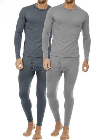 Thermajohn 2 Pack Thermal Underwear for Men Size XL Charcoal & Grey in Saudi Arabia