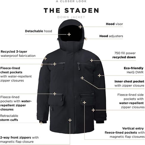 Triple F.A.T. Goose Men's Staden - Waterproof Winter Coat For Men - Puffer Jacket Men With Hood - Mens Jackets Winter in Saudi Arabia