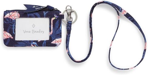 جراب Vera Bradley مصنوع من القطن بسحاب لبطاقة الهوية وحبل قصير in Kuwait