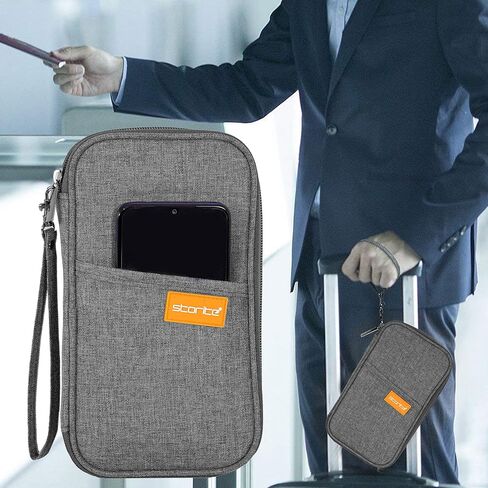 ستورايت حافظة من النايلون لحمل جواز السفر وبطاقات الائتمان للاستخدام اليومي والرحلات الدولية للرجال والنساء، رمادي، عبوة واحدة بلون رمادي، كاجوال in Kuwait