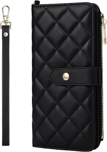 Passport Holder Cover, Quilting Leather Travel Wallet Case with RFID Blocking, Puffer Style Travel Documents Organizer for Passport, Business Cards, Credit Cards, Boarding Pass in Saudi Arabia