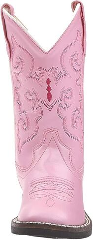 Old West Kids Boots Girl's R W/Silver Toe Rand (Toddler/Little Kid) Boots in Saudi Arabia