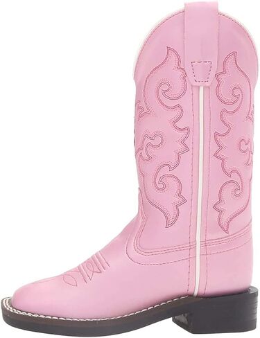 Old West Kids Boots Girl's R W/Silver Toe Rand (Toddler/Little Kid) Boots in Saudi Arabia