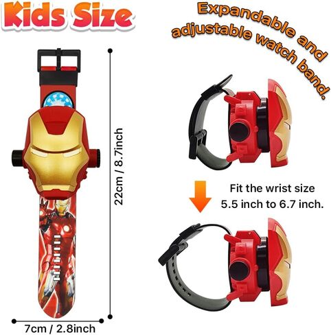 Superhero Projector Watch, Kids Digital Watch Toy, Gift Cool Toddler Stocking Stuffers for Birthday, Halloween, Christmas and Anniversaries with 24 Anime Images in Saudi Arabia