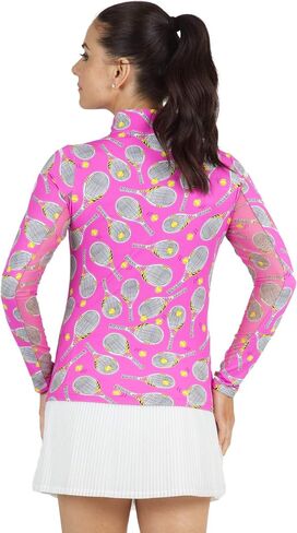 IBKUL Athleisure Wear Sun Protective UPF 50+ Icefil Cooling Tech Venus Print Long Sleeve Mock Neck Top – 10493 in Saudi Arabia