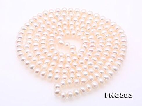 قلادة JYX Pearl طويلة طويلة مصنوعة من مادة AA جودة 8-9 مم دائرية بيضاء لؤلؤ صناعي من اللؤلؤ الطازج عقد طويل سويتر in Kuwait