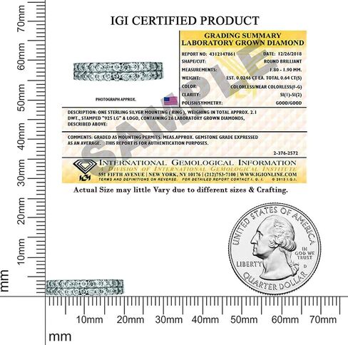 ألماس صديق 5/8 قيراط | ذهب أبيض عيار 14 قيراط أو فضة إسترلينية عيار 925| خاتم خطوبة من الألماس ذو طبقتين من الماس المقطوع المعتمد من IGI in Kuwait