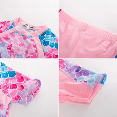 بدلة سباحة للفتيات من GRACE KARIN بأكمام قصيرة مكونة من قطعتين مقاس 6-12 سنة in Kuwait