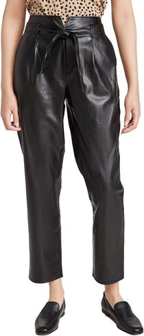 PAIGE Women's Melila Vegan Leather Paperbag Waist Pant in Saudi Arabia