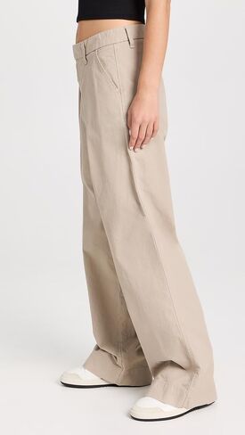 Women's Lola Pleat Khaki Pants in Saudi Arabia
