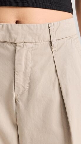 Women's Lola Pleat Khaki Pants in Saudi Arabia