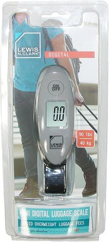 ميزان الأمتعة الرقمي الصغير من لويس إن كلارك، رمادي، مقاس واحد in Kuwait