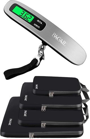 BAGAIL Digital Luggage Scale and 4 Set Compression Packing Cubes in Saudi Arabia