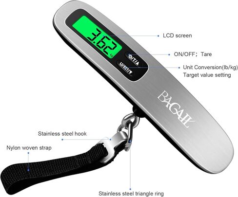 BAGAIL Digital Luggage Scale and 4 Set Compression Packing Cubes in Saudi Arabia