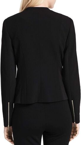 Calvin Klein Womens Long Sleeve Snap Neck Jacket Black 8 in Saudi Arabia