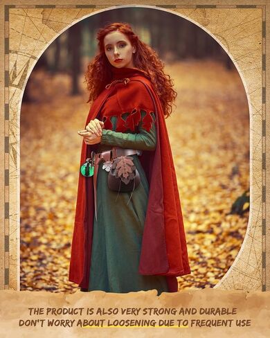 6 Pcs Women Renaissance Accessories Leaf Belt Bag Medieval Viking Belt Potion Bottles Leather Skirt Hikes in Saudi Arabia