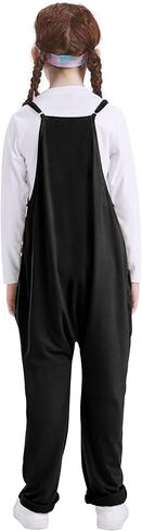 بدلة قفز للفتيات من QIANSIQIANBO بدون أكمام للفتيات بحزام سباغيتي غير رسمي فضفاض وواسع الساق بذلة جيب رومبير للأطفال in Kuwait