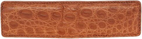 Cognac Matte Genuine Crocodile Money Clip – Magnetic - American Factory Direct - Strong Shielded Magnets - Money Holder - Money Holder - Made in USA by Real Leather Creations FBA504 in Kuwait
