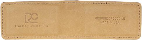 Cognac Matte Genuine Crocodile Money Clip – Magnetic - American Factory Direct - Strong Shielded Magnets - Money Holder - Money Holder - Made in USA by Real Leather Creations FBA504 in Kuwait