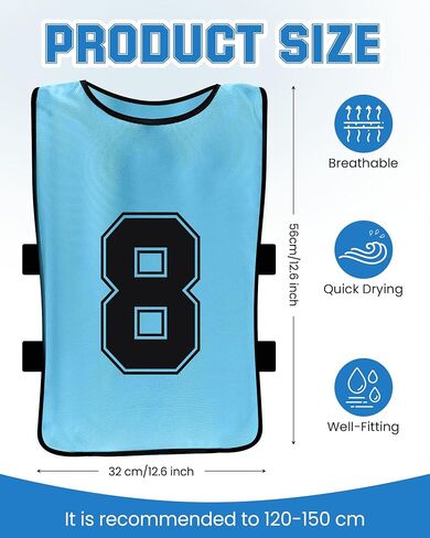 Suhine 48 Pcs Soccer Penny for Sports Assorted Colors Soccer Scrimmage Vests Team Practice Jersey for Adults Kids in Saudi Arabia