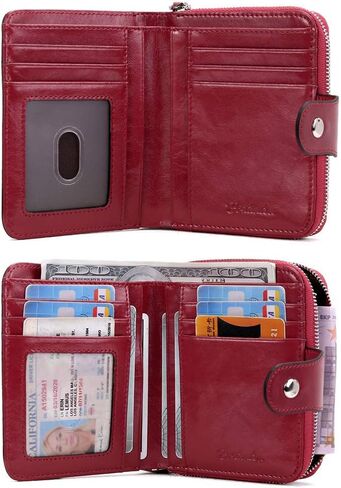 BOSTANTEN حقيبة يد جلدية للنساء مصمم حقائب كتف كبيرة الحجم مع RFID وسحاب وجيب صغير ثنائي الطي محفظة للبطاقات in Saudi Arabia