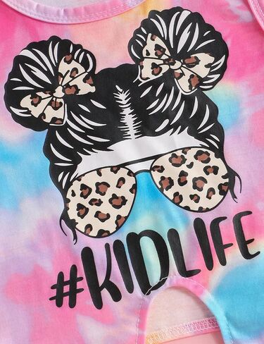 ملابس فتاة لطيف بلا أكمام تي شيرت الأعلى شرقية الخصر السراويل طفل فتاة وتتسابق 3PCS مجموعات الملابس in Kuwait