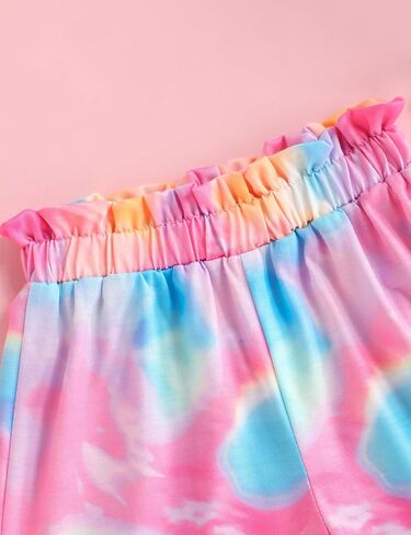 ملابس فتاة لطيف بلا أكمام تي شيرت الأعلى شرقية الخصر السراويل طفل فتاة وتتسابق 3PCS مجموعات الملابس in Kuwait