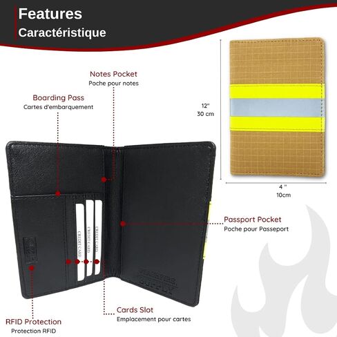 محفظة حامل جواز سفر رجال الإطفاء RFID معدات نسيج القبو الأصلية in Saudi Arabia