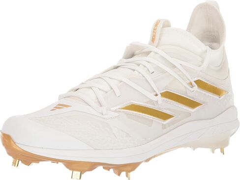 adidas Men's Adizero Afterburner 9 NWV Sneaker, White/Gold Metallic/White, 8 in Saudi Arabia