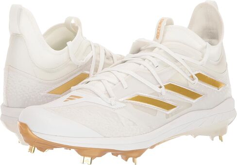 adidas Men's Adizero Afterburner 9 NWV Sneaker, White/Gold Metallic/White, 8 in Saudi Arabia