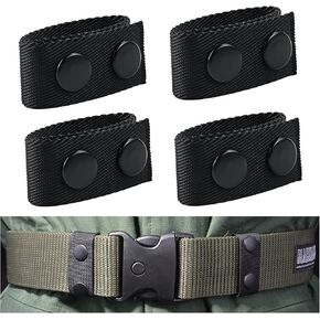 SANNIX 4 Pcs Duty Nylon Belt Keeper with Double Snaps for 2¼" Wide Belt Security Utility Tactical Belt Fixing Police Work Belt Law Enforcement Military Equipment Accessories