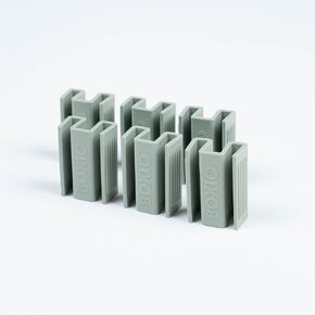 BOXIO - Clip 6 Mounting Clips Products and Euro Boxes in Sage Green, Small