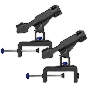 Boat Rods Holder Fishing Rod Holder Folding Holder Fishing Pole Rod Racks with Large Clamp 360 Degree Rotation Adjustable