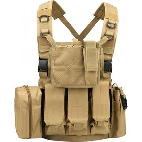Tactical Vest Survival Training Hunting Vest Outdoor Safety Protection Available Cosplay Adjustable 2WAY