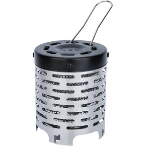 SUPERFINDINGS Mini Stove Heating Cover with Matched Warmer Clip Stainless Steel Tent Heating Cover Portable Camping Mini Heater Folding Warming Stove Cover for Picnic Hiking BBQ 4.84x5.69inch