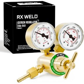 RX WELD Oxygen Regulator Welding Gas Gauges CGA 540 Inlet Oxy for Victor Torch Cutting Kit