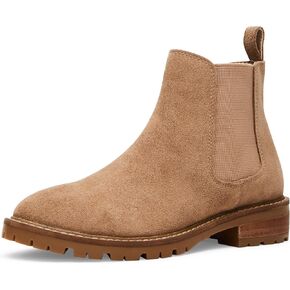Steve Madden Women's Leopold Bootie Chelsea Boot, Oatmeal Suede, 10 Wide