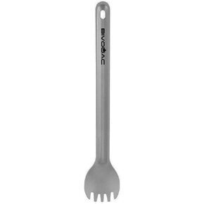 BIVOUAC Long Handle Stainless Steel 304 Spoon Spork Flatware Outdoor Camping Dinnerware Outdoor Camping Cutlery Set (LS2024001-Spoon)