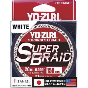 Yo-Zuri YZ-SB-20LB-WH-150YD: Super Braid White 20Lb 150Yd, White