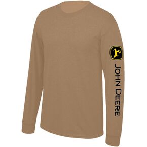 John Deere Logo Sleeve Print Long Sleeve T-Shirt-JD Green-L