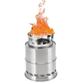 Camping Alcohol Stove,Mini Alcohol Stove for Camping Hiking Stainless Steel Campfire Stove with Storage Bag(Roundness), Alcohol Stove Camping