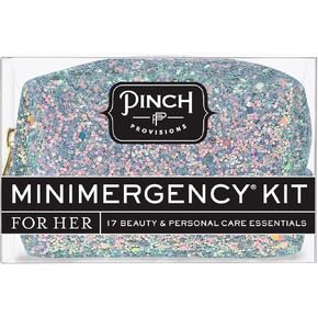 Pinch Provisions Minimergency Kit, for Her, Includes 17 Must-Have Emergency Essential Items, Compact, Multi-Functional Pouch, Gift for Birthdays and Parties (Funfetti)